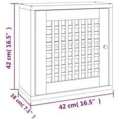 Vidaxl Stenska omarica 42x18x42 cm trdna orehovina