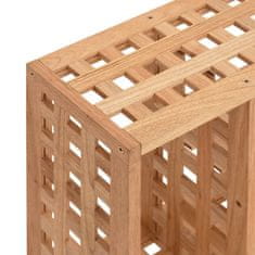 Vidaxl Stenska polica 49x15x49 cm trdna orehovina