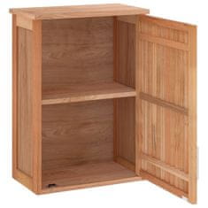 Vidaxl Stenska kopalniška omarica 42x23x60 cm trdna orehovina