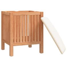 Vidaxl Kopalniški stolček 40,5x40x52 cm trdna orehovina