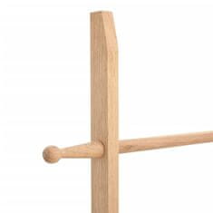 Vidaxl Lestev za brisače 170 cm trdna orehovina