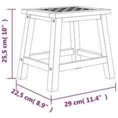 Greatstore Pručka 29x22,5x25,5 cm trdna orehovina