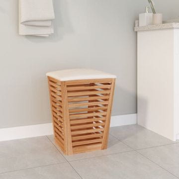 Vidaxl vidaXL Kopalniški stolček 40,5x40,5x56 cm masiven orehov les