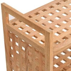 Vidaxl Regal za čevlje s predalom 70x27x81 cm trdna orehovina
