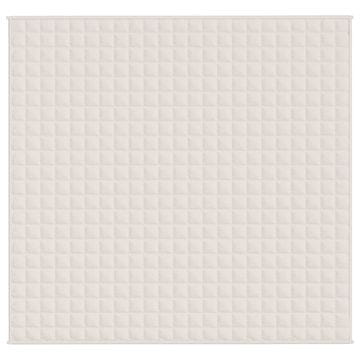 Vidaxl Obtežena odeja svetlo krem 220x240 cm 15 kg blago