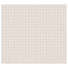 Vidaxl Obtežena odeja svetlo krem 200x230 cm 9 kg blago