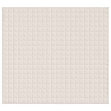 Vidaxl Obtežena odeja svetlo krem 200x230 cm 13 kg blago