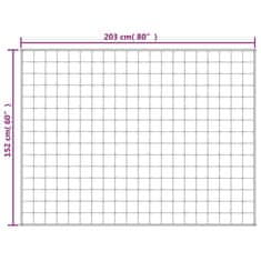 Vidaxl Obtežena odeja modra 152x203 cm 11 kg blago
