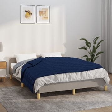 Vidaxl vidaXL Obtežena odeja, modra, 140x200 cm, 10 kg, blago