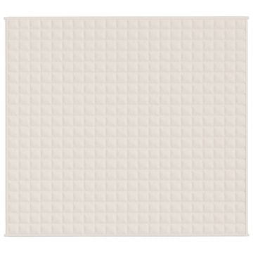 Vidaxl Obtežena odeja svetlo krem 200x220 cm 9 kg blago