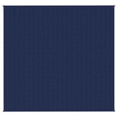 Vidaxl Obtežena odeja modra 220x230 cm 11 kg blago