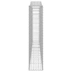 Vidaxl Obokane gabion košare 7 kosov 400x30x140/160cm pocinkano železo