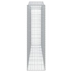 Vidaxl Obokane gabion košare 25 kos 400x50x180/200 cm pocinkano železo