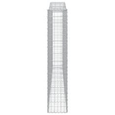Vidaxl Obokane gabion košare 3 kosi 400x30x160/180 cm pocinkano železo