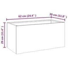 Vidaxl Cvetlično korito 62x30x29 cm corten jeklo