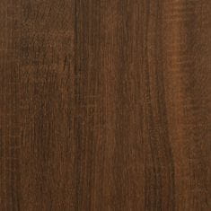 Greatstore Nočna omarica rjavi hrast 40x35x69 cm inženirski les