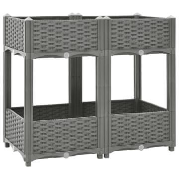 Vidaxl vidaXL Dvignjeno korito za gredice, 80x40x71 cm, polipropilen
