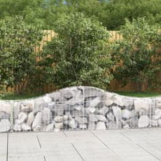 Vidaxl Obokane gabion košare 7 kosov 200x30x40/60 cm pocinkano železo