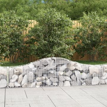 Vidaxl vidaXL Obokasta gabionska košara 200x30x40/60 cm pocinkano železo