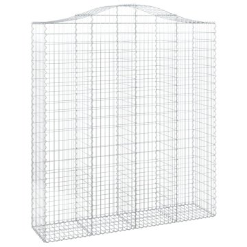 Vidaxl Obokana gabonska košara 200x50x220/240 cm pocinkano železo
