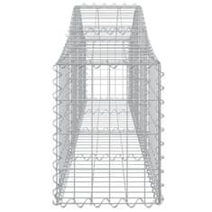Vidaxl Obokane gabion košare 7 kosov 200x30x40/60 cm pocinkano železo