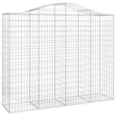 Vidaxl Obokana gabionska košara 9kos 200x50x160/180cm pocinkano železo
