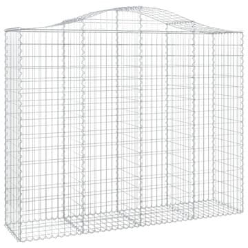 Vidaxl Obokana gabonska košara 200x50x160/180 cm pocinkano železo