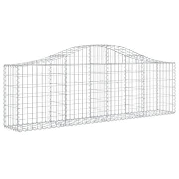 Vidaxl Obokana gabonska košara 200x30x60/80 cm pocinkano železo