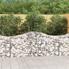 Vidaxl Obokane gabion košare 7 kosov 200x50x80/100 cm cinkano železo