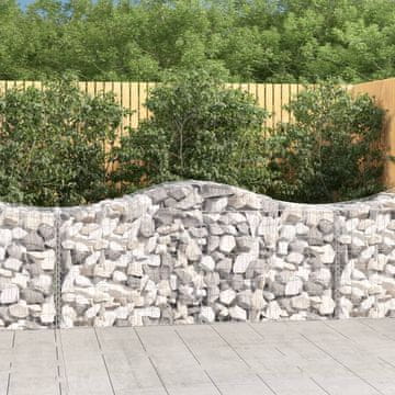 Vidaxl vidaXL Obokasta gabionska košara 200x50x80/100 cm pocinkano železo