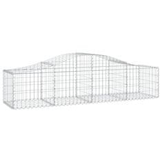 Vidaxl Obokana gabonska košara 200x50x40/60 cm pocinkano železo