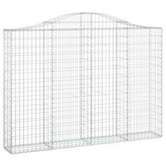 Vidaxl Obokane gabion košare 13kosov 200x30x140/160cm pocinkano železo