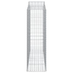 Vidaxl Obokana gabionska košara 9kos 200x50x160/180cm pocinkano železo
