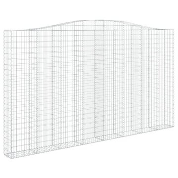 Vidaxl Obokana gabonska košara 400x30x220/240 cm pocinkano železo
