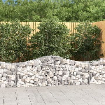 Vidaxl vidaXL Obokasta gabionska košara 200x50x60/80 cm pocinkano železo