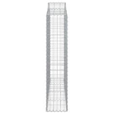 Greatstore Obokane gabion košare 9 kosov 200x30x140/160cm pocinkano železo