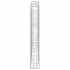 Vidaxl Obokana gabonska košara 400x30x220/240 cm pocinkano železo