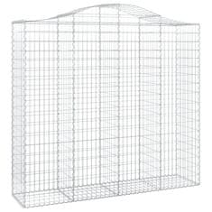 Vidaxl Obokane gabion košare 14kosi 200x50x180/200 cm pocinkano železo