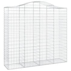 Greatstore Obokane gabion košare 9 kosi 200x50x180/200 cm pocinkano železo