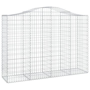 Vidaxl Obokana gabonska košara 200x50x140/160 cm pocinkano železo
