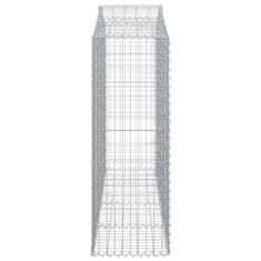 Vidaxl Obokane gabion košare 7 kosov 200x50x140/160cm pocinkano železo