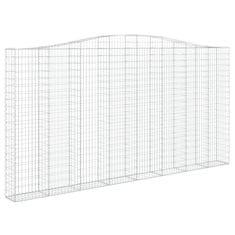 Vidaxl Obokana gabonska košara 400x30x200/220 cm pocinkano železo