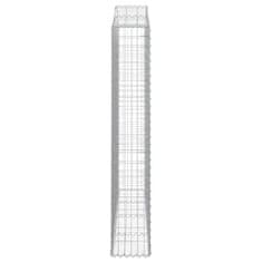 Vidaxl Obokana gabonska košara 200x30x180/200 cm pocinkano železo