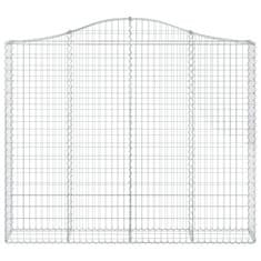 Vidaxl Obokana gabonska košara 200x30x160/180 cm pocinkano železo