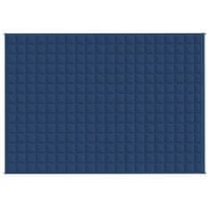 Vidaxl Obtežena odeja modra 137x200 cm 6 kg blago