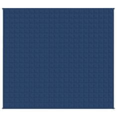 Vidaxl Obtežena odeja modra 220x230 cm 15 kg blago