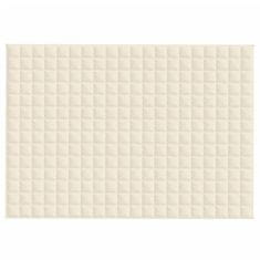 Vidaxl Obtežena odeja svetlo krem 137x200 cm 10 kg blago