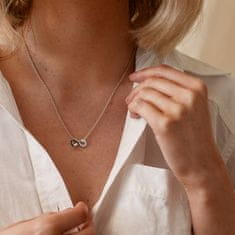 Hot Diamonds Srebrna ogrlica z diamanti Infinity Diamond Amulets DP893