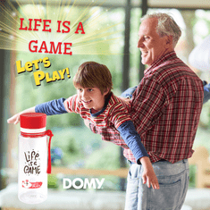 Domy Steklenička, BPA free, 0,6l, Life is a game