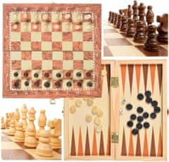 hurtnet 2v1 lesena šahovnica in dama 23x23cm